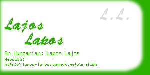 lajos lapos business card
